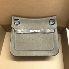 Hermes Jypsiere 28cm Bandolera Gris Plata