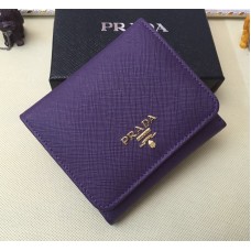 Prada 1M0176 Carteras de Cuero Saffiano en Púrpura