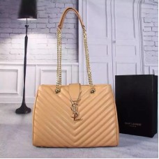 YSL Saint Laurent Monogram Shopping Bag Albaricoque