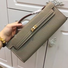 YSL Tassel Chain Bag 22cm Cuero Liso Negro Plata