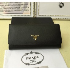 Prada 1M1132 Monedero Cuero Saffiano Negro