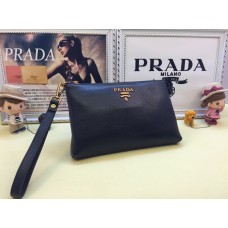 Prada Hombre Cartera de Cuero 3311 Negro