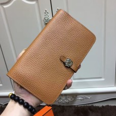 Hermes Dogon Monedero Togo Cuero H001 Marrón