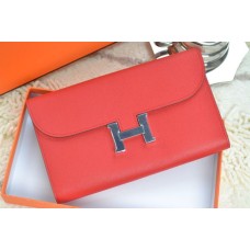 Hermes H Monedero Rojo Plata