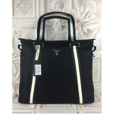Prada Hombre Canvas Tote Bag 12096 Negro