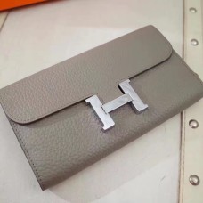 Hermes Constance Monedero Togo Cuero Gris