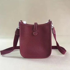 Hermes Mini Evelyne TPM Bolsa Borgoña