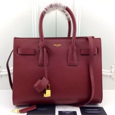 YSL Wine Downtown Tote Bolsos de cuero de vaca