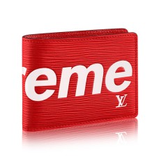 Cartera Louis Vuitton x Supreme Slender M67717 Piel Epi