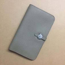 Hermes Dogon Monedero Togo Cuero H001 Gris
