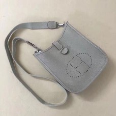 Hermes Mini Evelyne TPM Bolsa Gris Claro