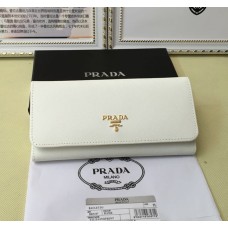 Prada 1M1132 Monedero Cuero Saffiano Blanco