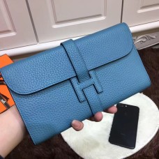 Hermes Jige Monedero Togo Cuero Azul