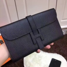 Hermes Jige Monedero Togo Cuero Negro