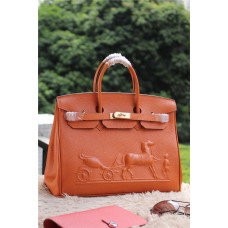 Hermes Birkin Caballo Togo Cuero Naranja 35cm