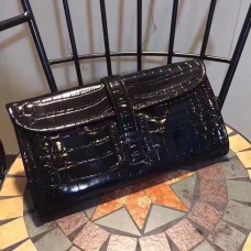 Hermes Jige Clutch 29cm Croco Negro