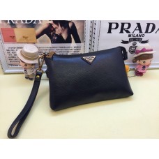 Prada Hombre Cartera de Cuero 3316 Negro