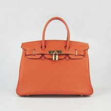 Hermes Birkin 30cm Togo cuero Bolsos oro naranja