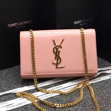 YSL Charol Bolso Cadena 22cm Rosa