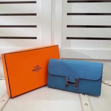 Hermes Constance Monedero Togo Cuero Azul