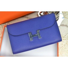 Hermes H Monedero Azul Real Plata