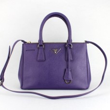 Bolso Prada Galleria 1801 Cuero Saffiano 30cm Púrpura