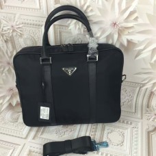 Prada Hombre Canvas Tote Bag 0871 Negro
