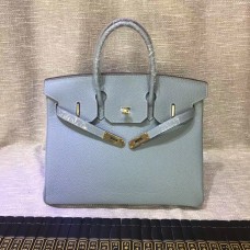 Hermes Birkin 30cm Togo cuero Bolsos Azul Lin Oro