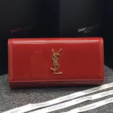 Clutch YSL Charol 27cm Rojo
