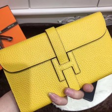 Hermes Jige Monedero Togo Cuero Amarillo
