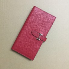 Hermes piel de becerro Monedero H005 rojo
