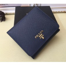 Prada 1M0176 Carteras Cuero Saffiano en Azul Marino
