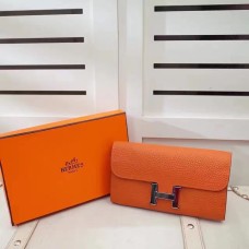 Hermes Constance Monedero Togo Cuero Naranja