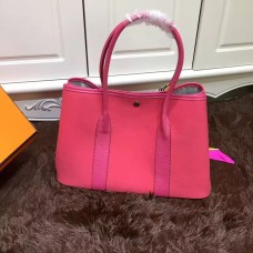 Hermes Garden Party 36cm bolso de lona rosa fuerte