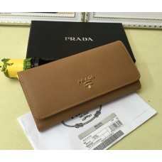 Prada 1M1132 Monedero Cuero Saffiano Marrón
