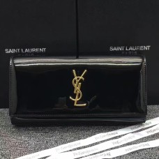 Clutch YSL Charol 27cm Negro