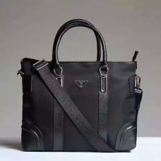 Prada Hombre Canvas Tote Bag 0012 Negro