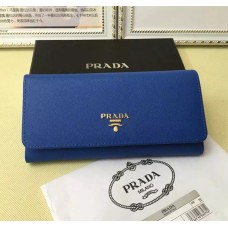 Prada 1M1132 Monedero Cuero Saffiano Azul