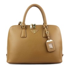 Prada 0812 bolso de mano con estampado de cruces de albaricoque