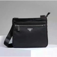 Prada Hombre Canvas Crossbody Bag VA251 Negro