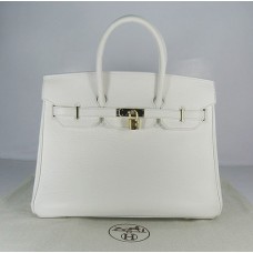 Hermes Birkin 35cm Togo cuero Bolsos oro blanco