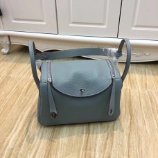 Hermes Lindy 30cm Bolso Gris Azul Plata