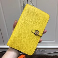 Hermes Dogon Monedero Togo Cuero H001 Amarillo