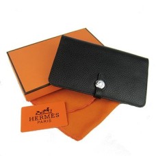 Hermes Dogon Monedero Togo Cuero H001 Negro