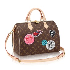 Louis Vuitton M43231 Speedy Bandouliere 30 World Tour Bolso de mano Monogram Canvas