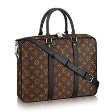 Louis Vuitton M52005 Porte-Documents Voyage PM Maletín Monogram Lona de Macassar
