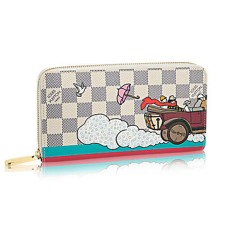 Louis Vuitton N61241 Cartera Zippy Evasion Lona Damier Azur