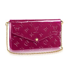 Louis Vuitton M61469 Pochette Felicie Cartera con cadena Monogram Vernis