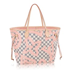 Louis Vuitton N41050 Neverfull MM Bolso de hombro Lona Damier Azur