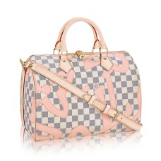 Louis Vuitton N41052 Speedy Bandouliere 30 Bolso de mano Damier Azur Lona
